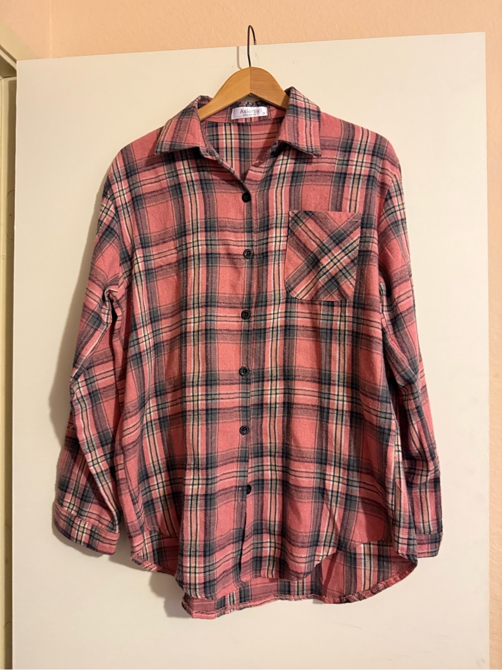 A New Day Pink Plaid Button-Down Shirt
